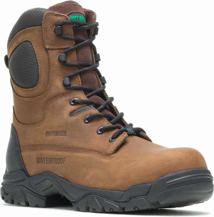 view #1 of: HYTEST 14481 Brown Electrical Hazard, Composite Toe, Waterproof, Insulated, Puncture Resistant Unisex 8 Inch Stealth Boot