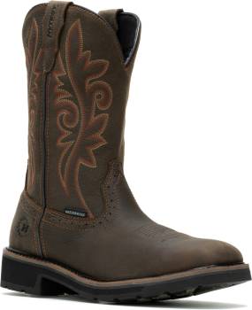 HYTEST 15581 Falcon, Men's, Brown, Steel Toe, EH, WP, Pull On, Work Boot