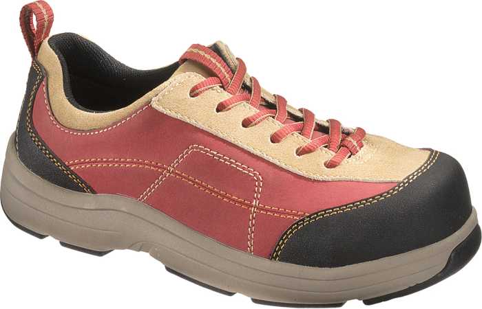 view #1 of: HYTEST 17205 Women's, Red, Steel Toe, EH, Casual Oxford