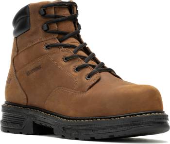 HYTEST Footrests 23471 Atlas, Men's, Brown, Comp Toe, EH, WP, Slip Resistant, 6 Inch, Work Boot