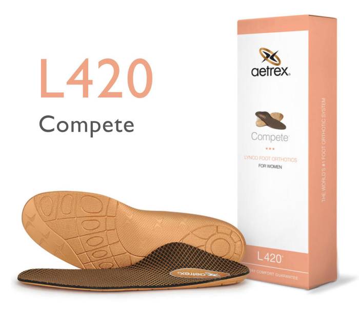 alternate view #2 of: Aetrex ATL420W Compete Posted Orthotic, Women's