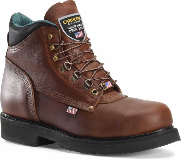 view #1 of: Carolina CA1309 Sarge Lo, Men's, Brown, Steel Toe, EH, 6 Inch Boot, Made In USA