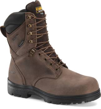Carolina CA3534 Surveyor, Men's, Dark Brown, Steel Toe, EH, WP/Insulated, 8 Inch, Work Boot
