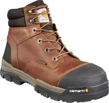Carhartt CME6355 Ground Force, Men's, Brown, Comp Toe, EH, WP, 6 Inch Boot