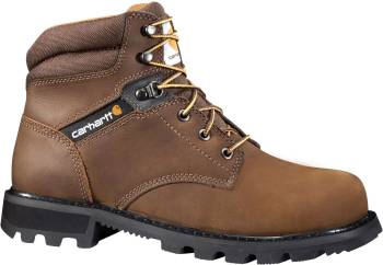 Carhartt CMW6274 Traditional Welt, Men's, Brown, Steel Toe, EH, Waterproof, 6 Inch, Work Boot