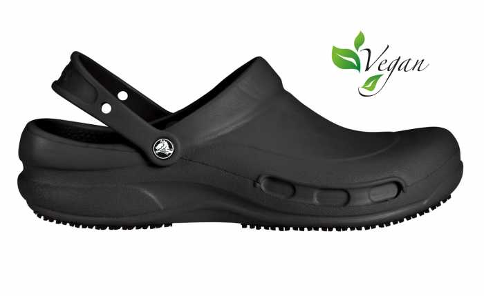 alternate view #2 of: Crocs Bistro Unisex Black Slip Resistant Soft Toe Clog