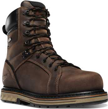 Danner DA12534 Steel Yard, Men's, Brown, Steel Toe, EH, WP, 8 Inch Work Boot