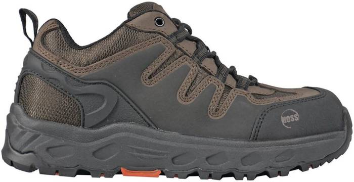 alternate view #2 of: Hoss Boots HS50238 Eric Lo, Brown, Aluminum Toe, EH, Low Hiker, Work Shoe