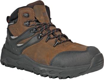 Hoss Boots HS60203 Stomp, Men's, Brown, Aluminum Toe, EH, WP, Hiker, Work Boot