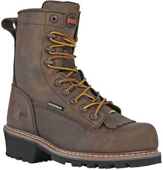 Hoss Boots HS80715 Cross Cut, Men's, Brown, Comp Toe, EH, PR, WP, Logger, Work Boot