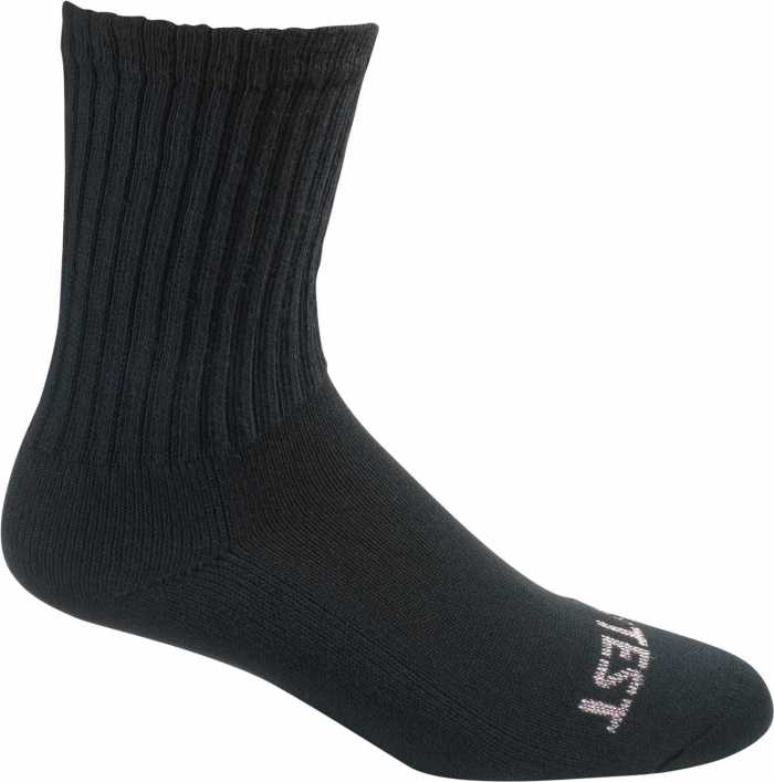 view #1 of: HYTEST AS175BLK-6PK Women's, Black, Solid Crew Sock