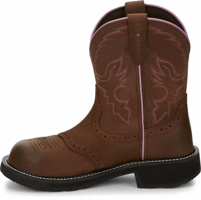 alternate view #3 of: Justin JUGY9980 Wanette, Women's, Brown, Steel Toe, EH, Pull On Boot