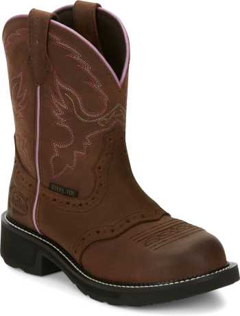 Justin JUGY9980 Wanette, Women's, Brown, Steel Toe, EH, Pull On Boot