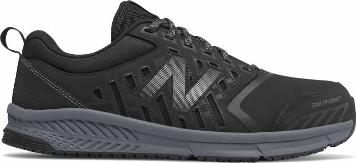 view #1 of: New Balance NBMID412B1 Men's, Black/Silver, Alloy Toe, Slip Resistant Athletic