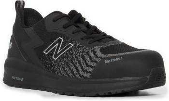 New Balance NBMIDSPWRBL Speedware, Men's, Black, Comp Toe, EH, PR, Slip Resistant, Low Athletic, Work Shoe