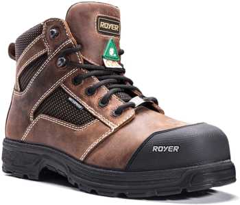 Royer RO5628AG Agility Arctic Grip, Men's, Brown, Comp Toe, EH, PR, WP, 6 Inch Boot