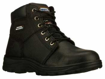 SKECHERS Work SK77009BLK Men's Relaxed Fit Workshire ST, Black, Steel Toe, EH, 6 Inch Boot