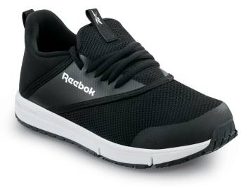 Reebok Work SRB066 DayStart Work, Women's, Black/White, Soft Toe, EH, MaxTRAX Slip Resistant, Low Athletic, Work Shoe