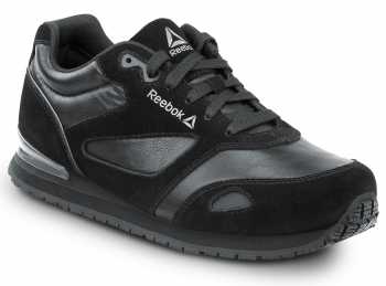 Reebok Work SRB1977 Prelaris, Black, Men's Jogger Style Slip Resistant Soft Toe Work Shoe