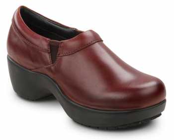 SR Max SRM131 Geneva, Women's, Burgundy, Clog Style, MaxTRAX Slip Resistant, Soft Toe Work Shoe