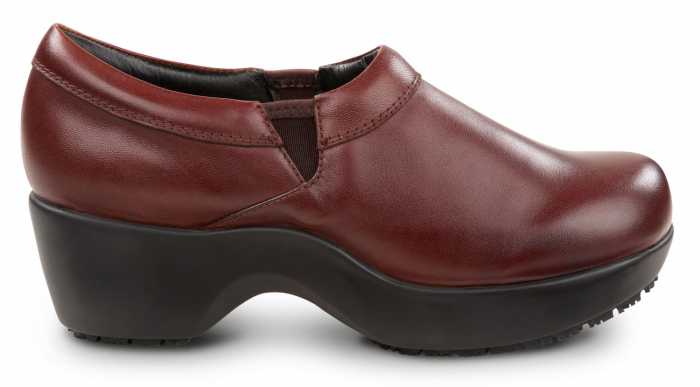alternate view #2 of: SR Max SRM131 Geneva, Women's, Burgundy, Clog Style, MaxTRAX Slip Resistant, Soft Toe Work Shoe