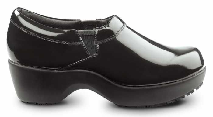 alternate view #2 of: SR Max SRM133 Geneva, Women's, Black Patent, Clog Style, MaxTRAX Slip Resistant, Soft Toe Work Shoe