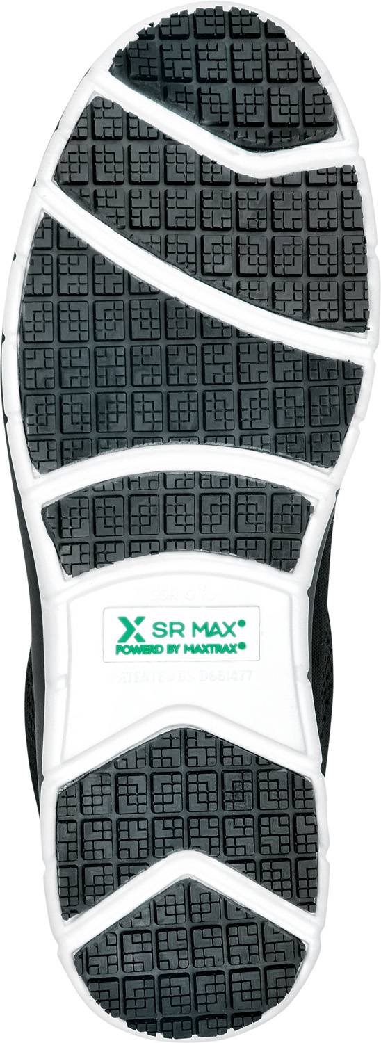 alternate view #5 of: SR Max SRM157 Anniston, Women's, Black/White, Slip On Athletic Style, EH, MaxTRAX Slip Resistant, Soft Toe Work Shoe