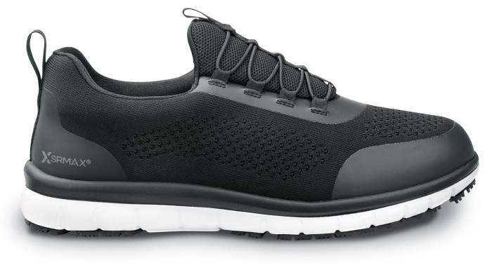 alternate view #2 of: SR Max SRM157 Anniston, Women's, Black/White, Slip On Athletic Style, EH, MaxTRAX Slip Resistant, Soft Toe Work Shoe