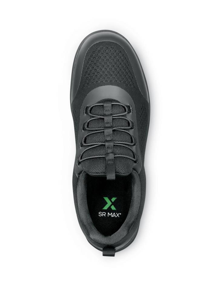 alternate view #4 of: SR Max SRM157 Anniston, Women's, Black/White, Slip On Athletic Style, EH, MaxTRAX Slip Resistant, Soft Toe Work Shoe