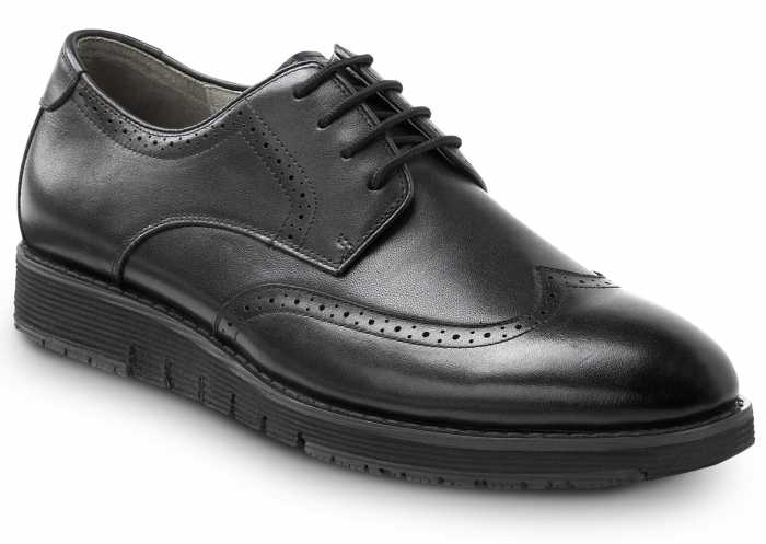 view #1 of: SR Max SRM3390 Durham, Men's, Black, Wingtip Dress Style, MaxTRAX Slip Resistant, Soft Toe Work Shoe