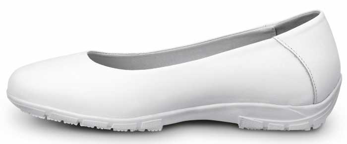alternate view #3 of: Zapato de trabajo con puntera blanda, antideslizante MaxTRAX, estilo de vestir plano, blanco, de mujer, SR Max SRM544 Asheville