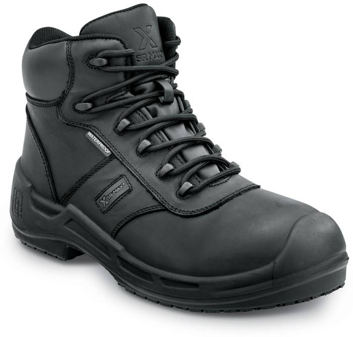 view #1 of: SR Max SRM9100 Cascade, Men's, Black, 6 Inch, Waterproof, MaxTRAX Slip Resistant, Soft Toe Work Boot