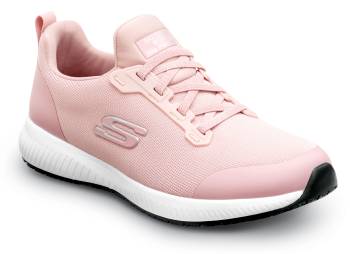 Zapato de trabajo deportivo, estilo zueco, resistente a riesgos elÒctricos (EH), antideslizante MaxTRAX, con puntera blanda, color rosa, SKECHERS Work SSK108160PNK Emma, para mujer