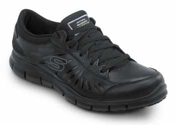 SKECHERS Work SSK405BLK Stacey Black Soft Toe, Slip Resistant, Low Athletic