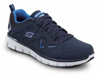 SKECHERS Work SSK605NVBL David, Men's, Navy, Athletic Style, MaxTRAX Slip Resistant, Soft Toe Work Shoe