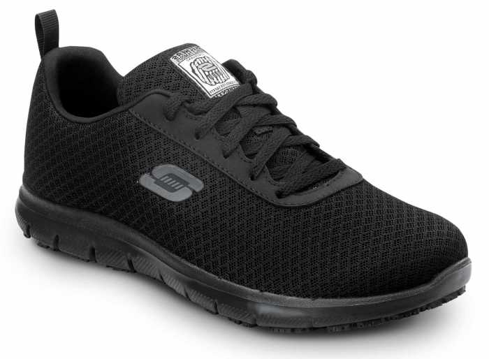 view #1 of: SKECHERS Work SSK8174BLK Ava, Women's, Black, Athletic Style, MaxTRAX Slip Resistant, Soft Toe Work Shoe