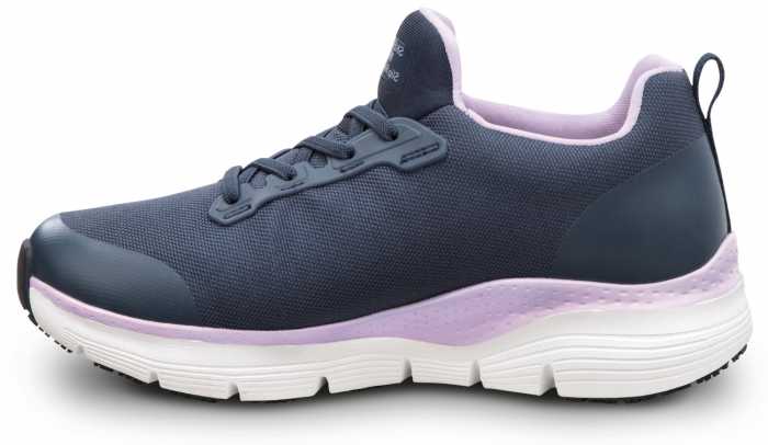 alternate view #3 of: SKECHERS Work Arch Fit SSK8435NVY Serena, Women's, Navy, Slip On Athletic Style, MaxTRAX Slip Resistant, Soft Toe Work Shoe