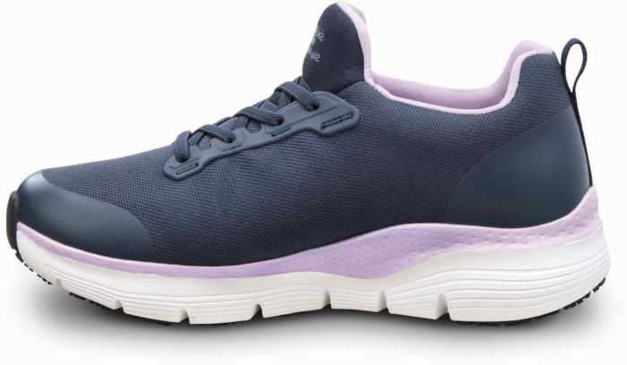 alternate view #3 of: SKECHERS Work Arch Fit SSK8436NVY Leslie, Women's, Navy, Slip On Athletic Style, Alloy Toe, MaxTRAX Slip Resistant, Work Shoe