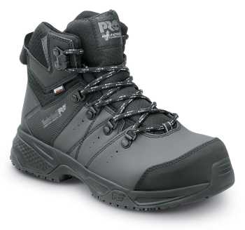 Timberland PRO STMA44N1 Switchback, Women's, Black/Grey Pop, Comp Toe, EH, WP, MaxTRAX Slip-Resistant Work Hiker