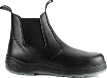 Thorogood TG834-6134 Station Boot, Men's, Black, Soft Toe, EH, WP, PR, Slip Resistant, Chelsea, Slip On, Work Boot