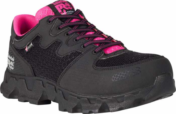 view #1 of: Timberland PRO TM92669 Powertrain SD, Black/Pink, Women's, Alloy Toe, Low Casual