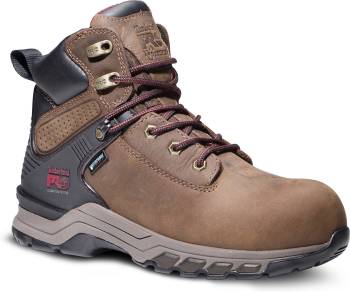Timberland PRO TMA4115 Hypercharge, Women's, Brown/Purple, Comp Toe, EH, WP, 6 Inch, Work Boot