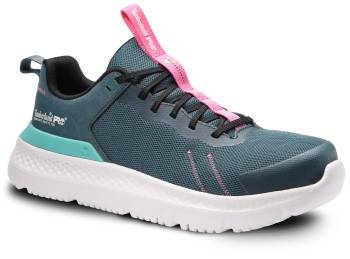 Timberland PRO TMA5RTJ Setra Women's, Green/White, Comp Toe, EH, Slip Resistant, Low Athletic Work Shoe