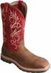 view #1 of: Twisted X TWWLCS003 Women's, Latigo/Red, Steel Toe, EH, 11 Inch, Pull On Boot