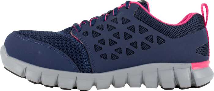 alternate view #3 of: Reebok Work WGRB046 SubLite Cushion Work Women's, Navy/Pink, Alloy Toe, EH, Low Athletic