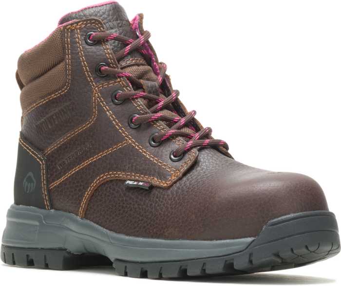 view #1 of: Wolverine WW10180 Piper Brown, Comp Toe, EH, Waterproof Women's 6 Inch Boot