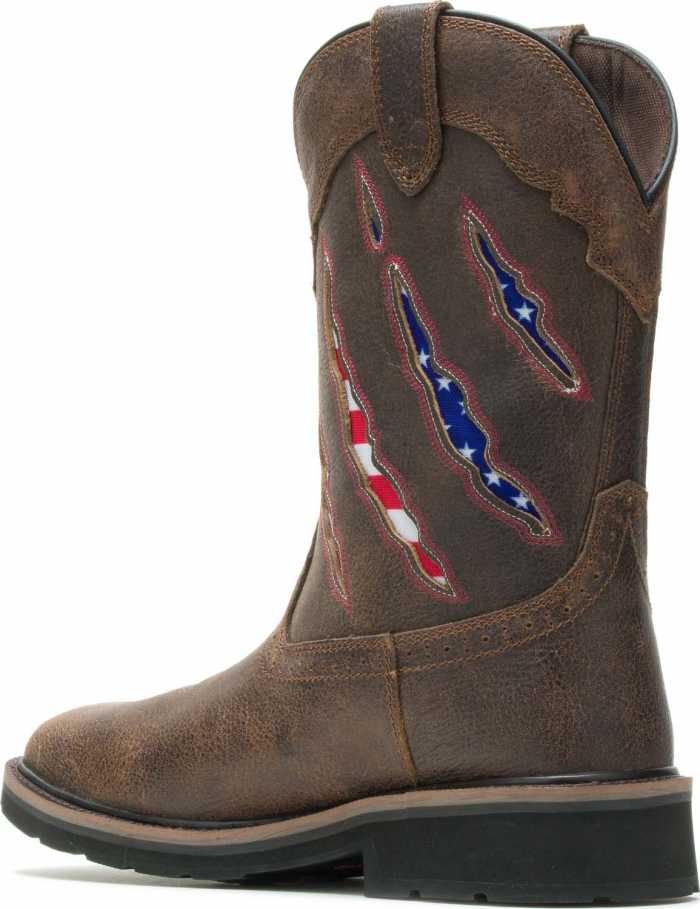 alternate view #3 of: Wolverine WW201218 Rancher Claw, Men's, Brown, Steel Toe, EH, WP, 10 Inch Pull On Boot