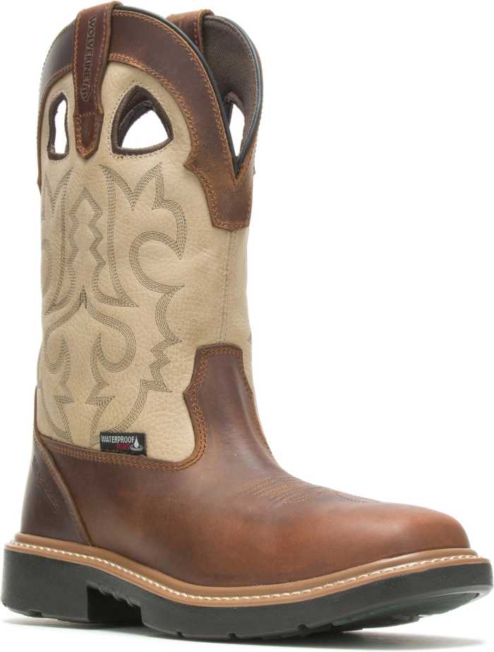 view #1 of: Wolverine WW211130 Rancher, Men's, Bone, Comp Toe, EH, WP, Pull On Boot