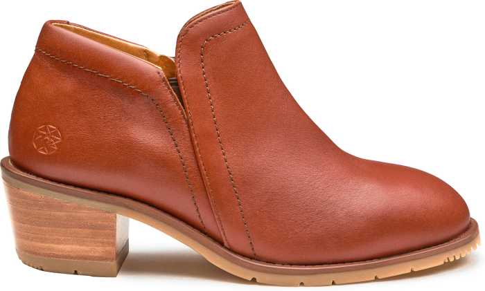alternate view #2 of: Xena Workwear XEGRCG3 Women's Gravity Safety Shoe, Cognac, Steel Toe, Side Zipper