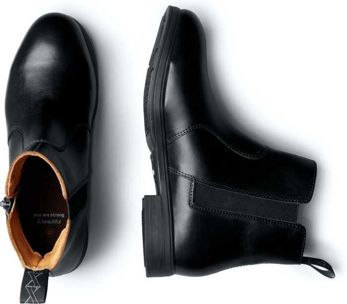 alternate view #4 of: Xena Workwear XEOMBL1 Women's Omega EH Safety Boot, Stylish Black, Steel Toe, Side Zipper